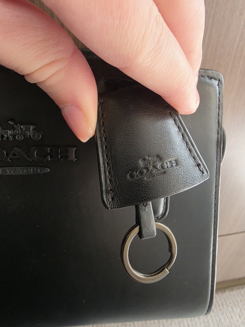 Coach Andrea Black Leather Medium Satchel - Picture 11 of 16